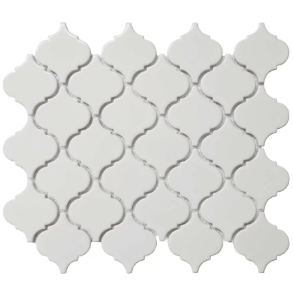 White Bright Lantern Mosaic - porcelain tile